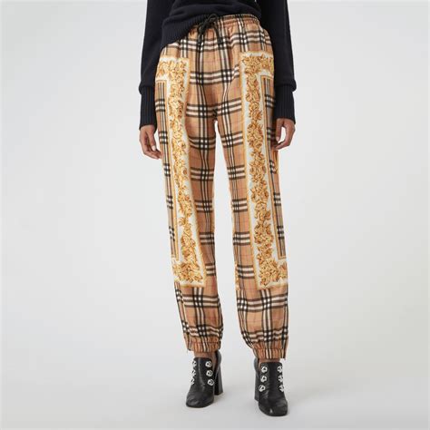 burberry vintage check drawcord trousers|Burberry Vintage Check Drawcord Trousers .